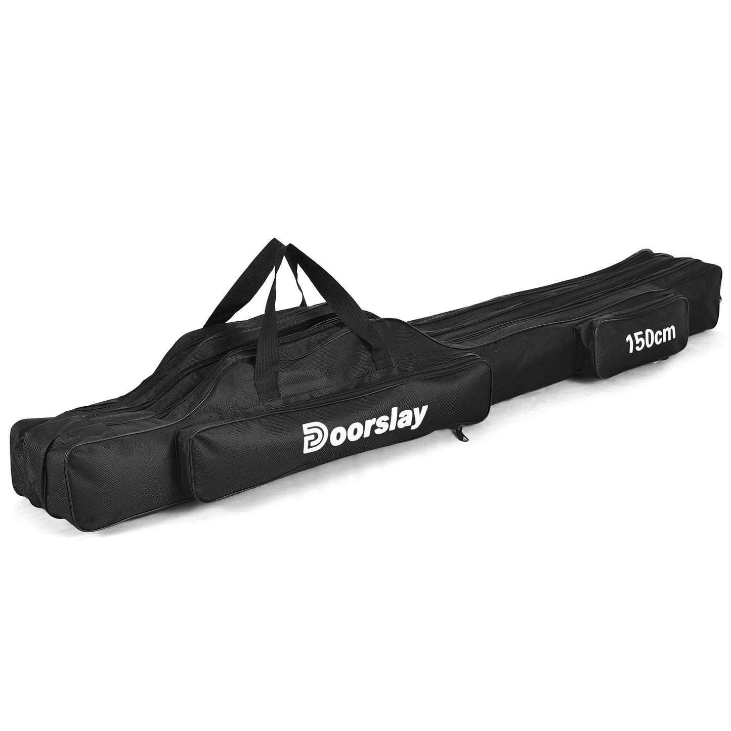 doorslay Fishing Rod Case Three Layers Oxford Portable Folding Fishing Pole Bag Outdoor Waterproof Tackle Storage Travel Bags Fishing Rod Bag