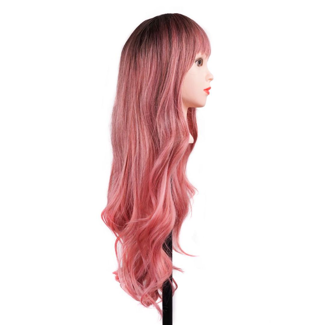 Bald Woman Short Hair Hair Loss Confidence - Pink Wig