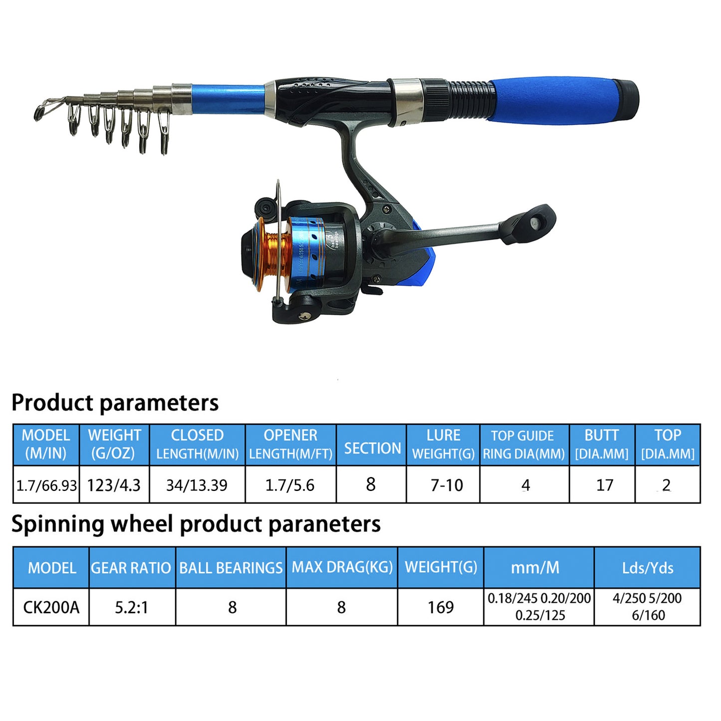 Fishing Rod and Reel Set - Short Sea Fishing Gear