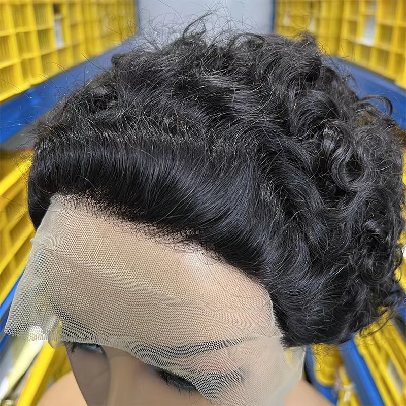 Brazilian Pixie Cut Wig Human Hair 13X1 Short Curly Lace Front Wig Human Hair Short Curly Wigs For Black Women Human Hair Bald Alopecia Women