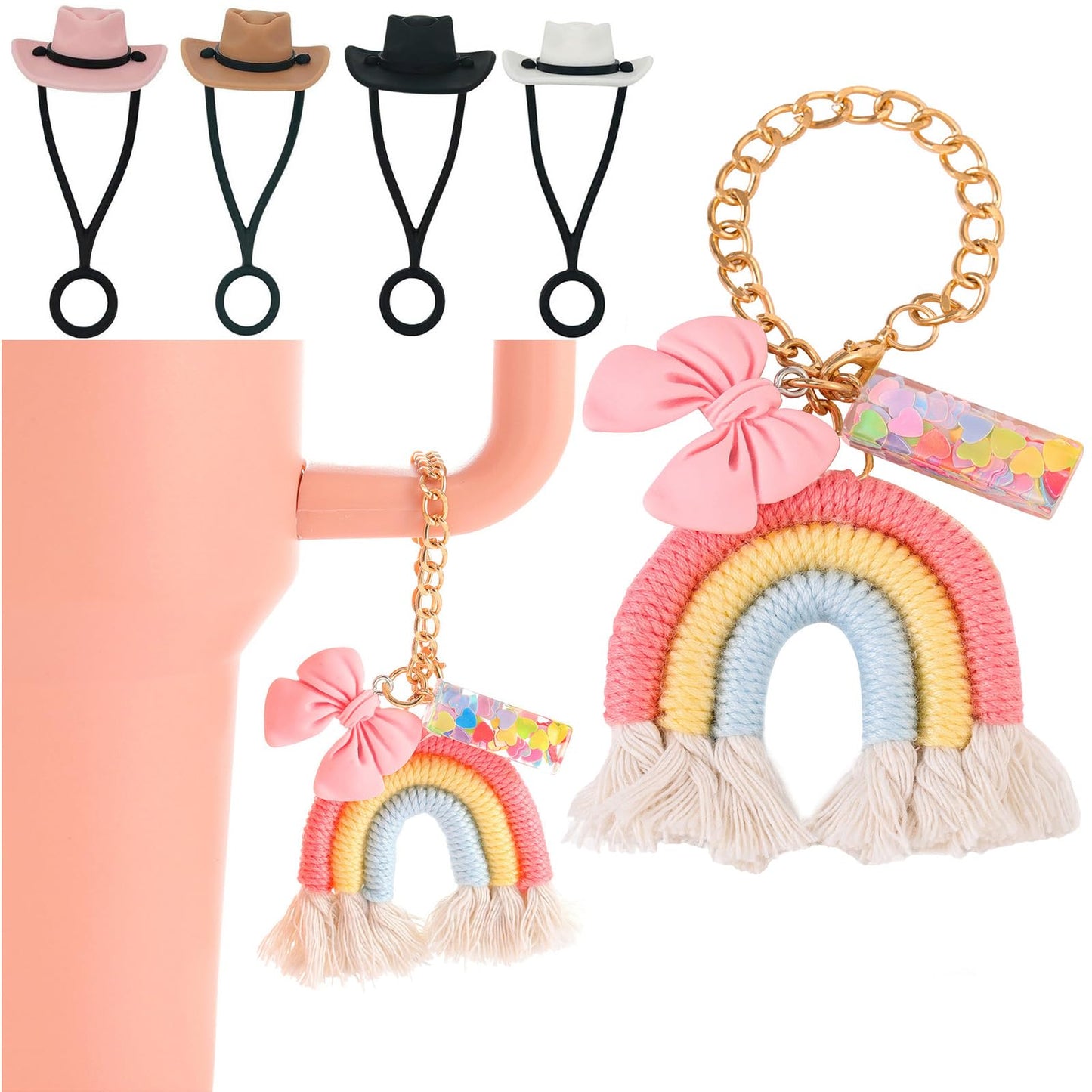 Stanley Cup Accessories Stanley Straw Cover Charms for Stanley Cups Stanley Straw Topper Tumbler Accessories Straw Toppers Stanley Accessories Gifts for Women Tumbler Charms