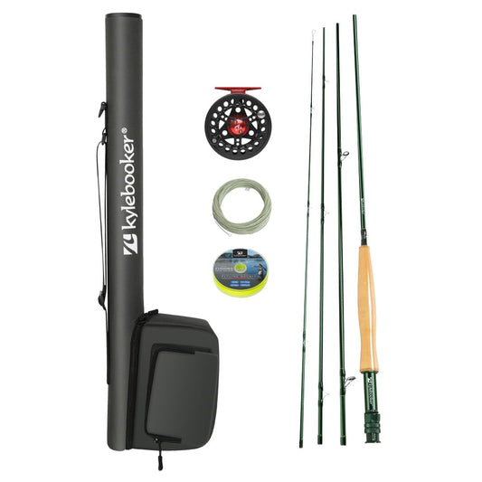 Kylebooker フライフィッシングロッドとリールコンボキット (3wt 7'6" 4ピースロッド 3/4リール)