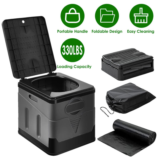 Portable Toilet With Handbag, Collapsible Emergency Toilet With Lid - Not Shipped On Weekends