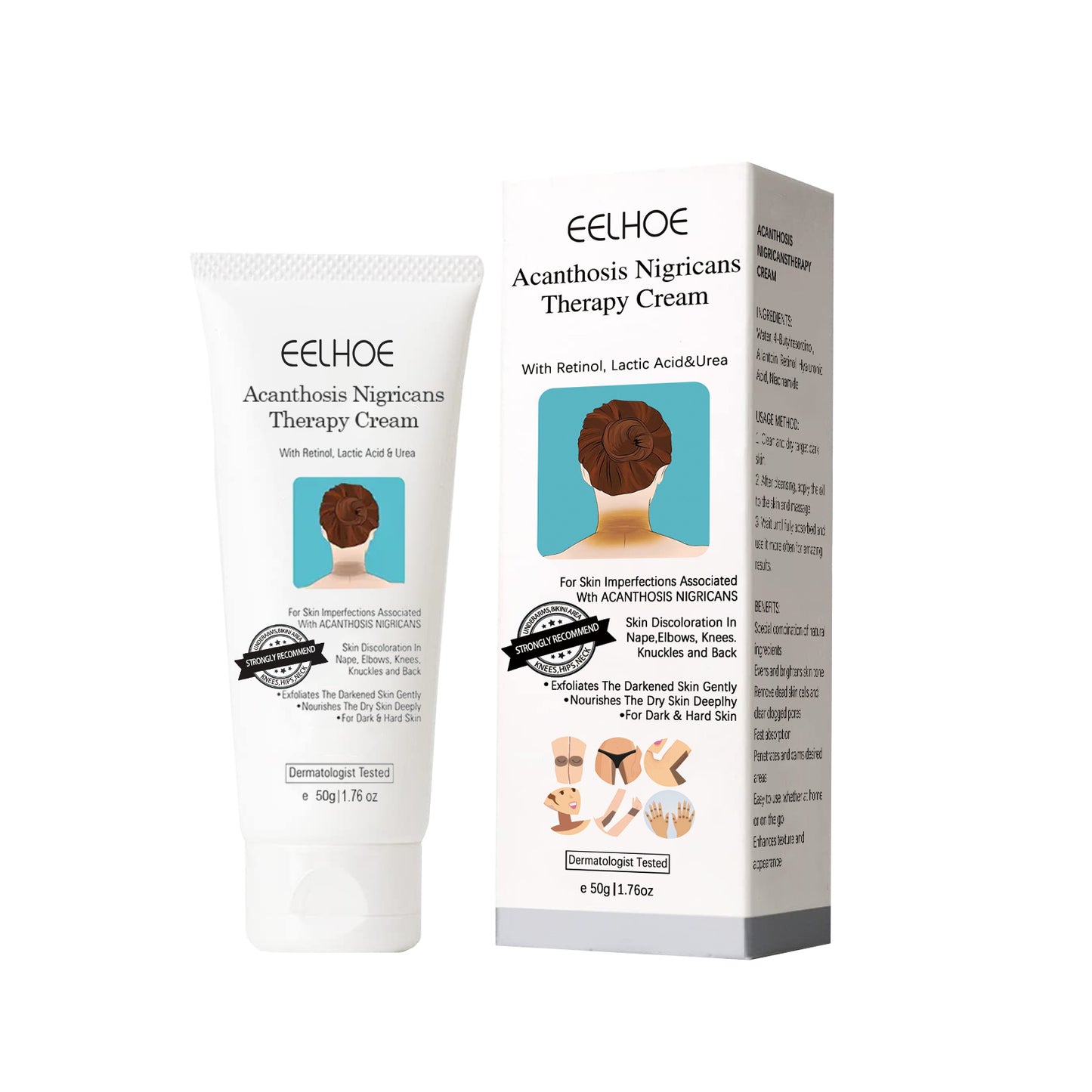 EELHOE ブラックエキナセア リペアクリーム 脇の下、腕、膝、関節の黒ずみケア 保湿 美白 ボディクリーム