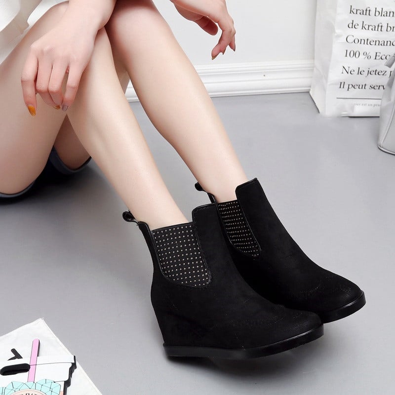 Women's Non-slip Short Wedge Rain Boots