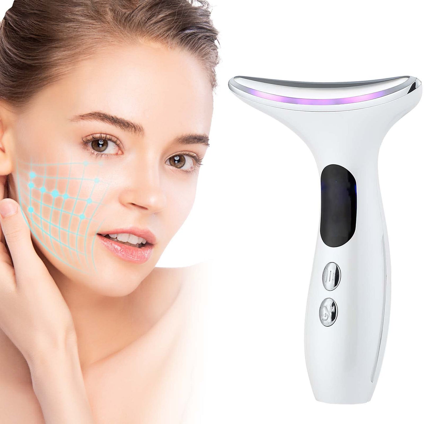 Customized Liquid Crystal Neck Device - White And Gel