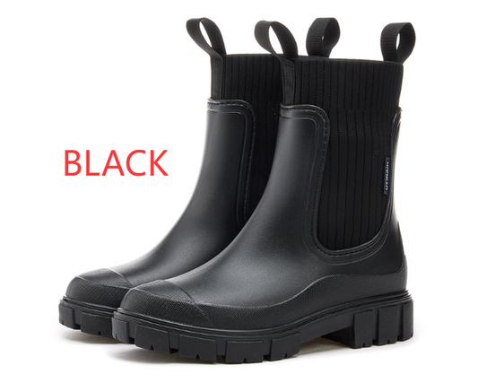Outdoor Wearable Elastic Band Women's Rain Boots