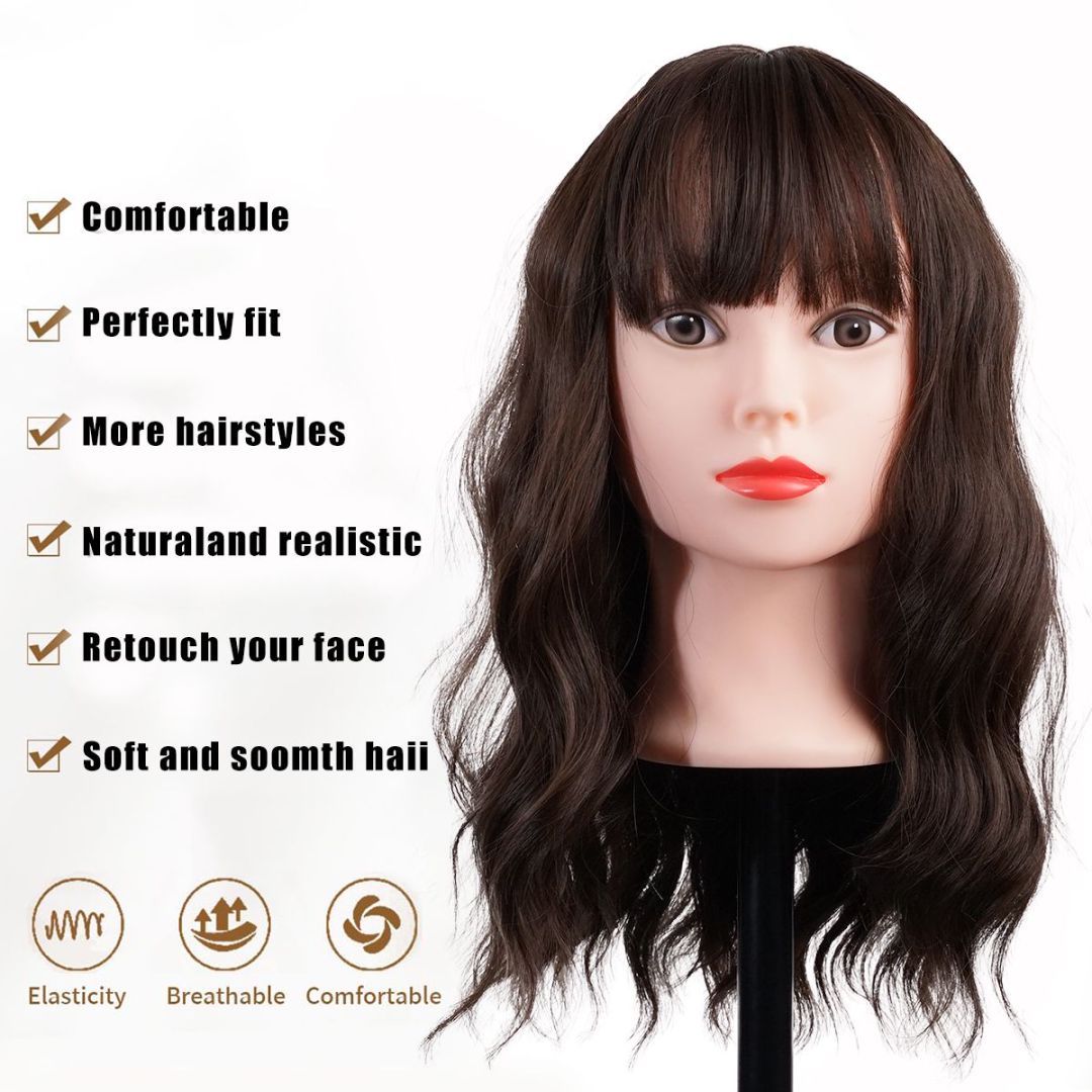 Bald Female Short Hair Hair Loss Confidence - Light Black Wig