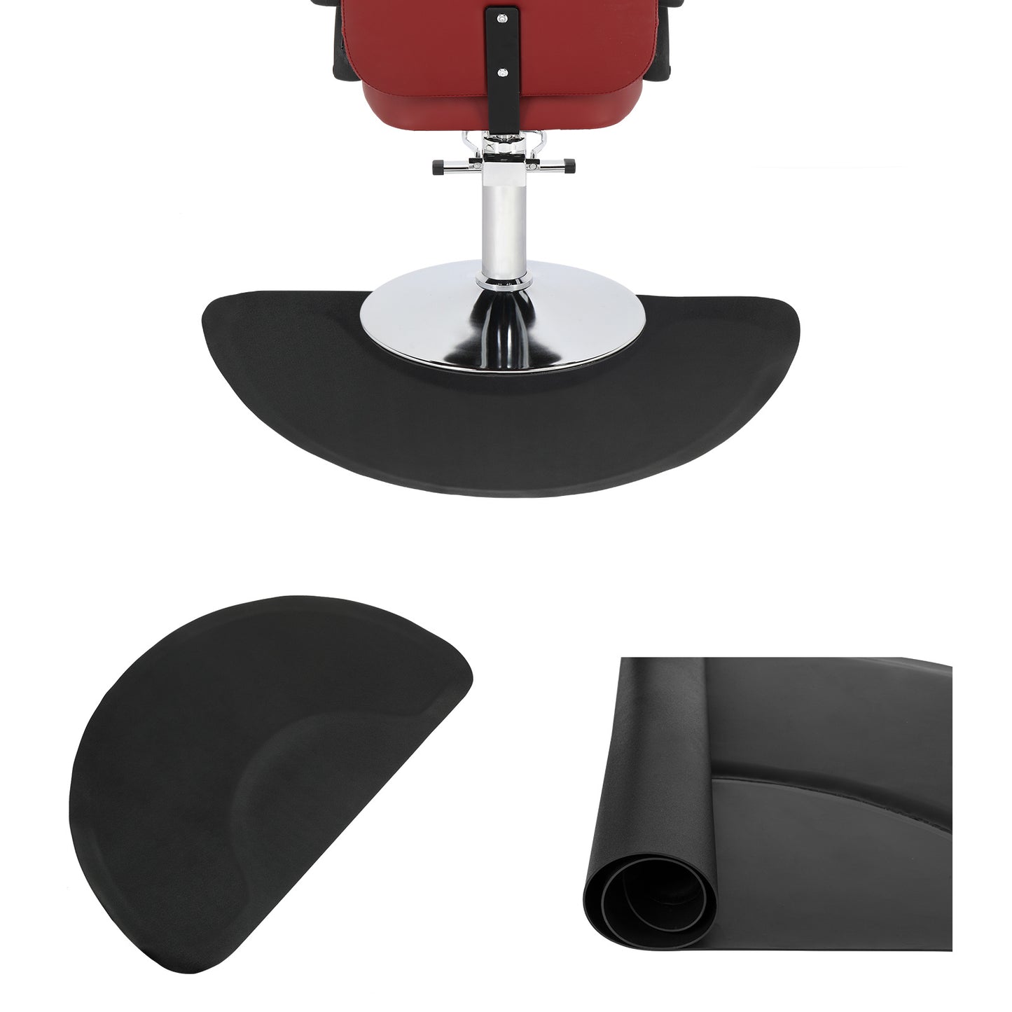 外円、内円、91cm X 137cm X 2.5-5cm、PVC NBR、黒サロンマット
