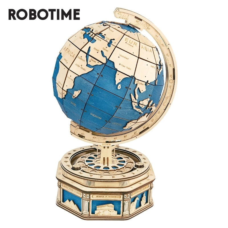 Robotime 地球儀 567ピース 3D木製パズルゲーム 海洋地図ボール 模型組み立て玩具 子供男の子へのクリスマスプレゼント ドロップシッピング