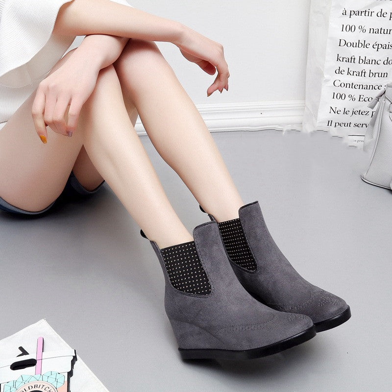 Women's Non-slip Short Wedge Rain Boots