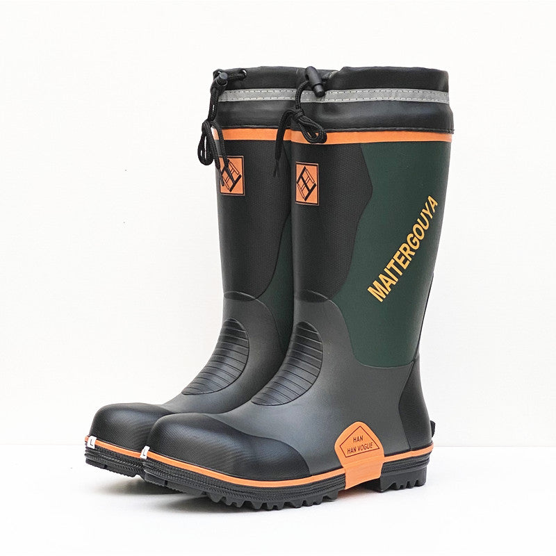 Men's Steel Toe Waterproof Rubber Rain Boots