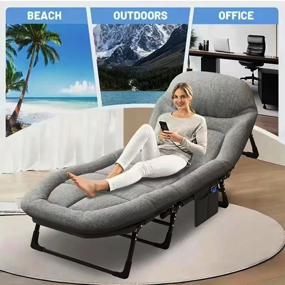 ATORPOK All In One Camping Cot For Adults Heavy Duty 450 Lbs Capacity, Portable Folding Bed With Built In Cushion Pillow, Lightweight Compact Design Includes Carry Bag For Indoor Outdoor Use