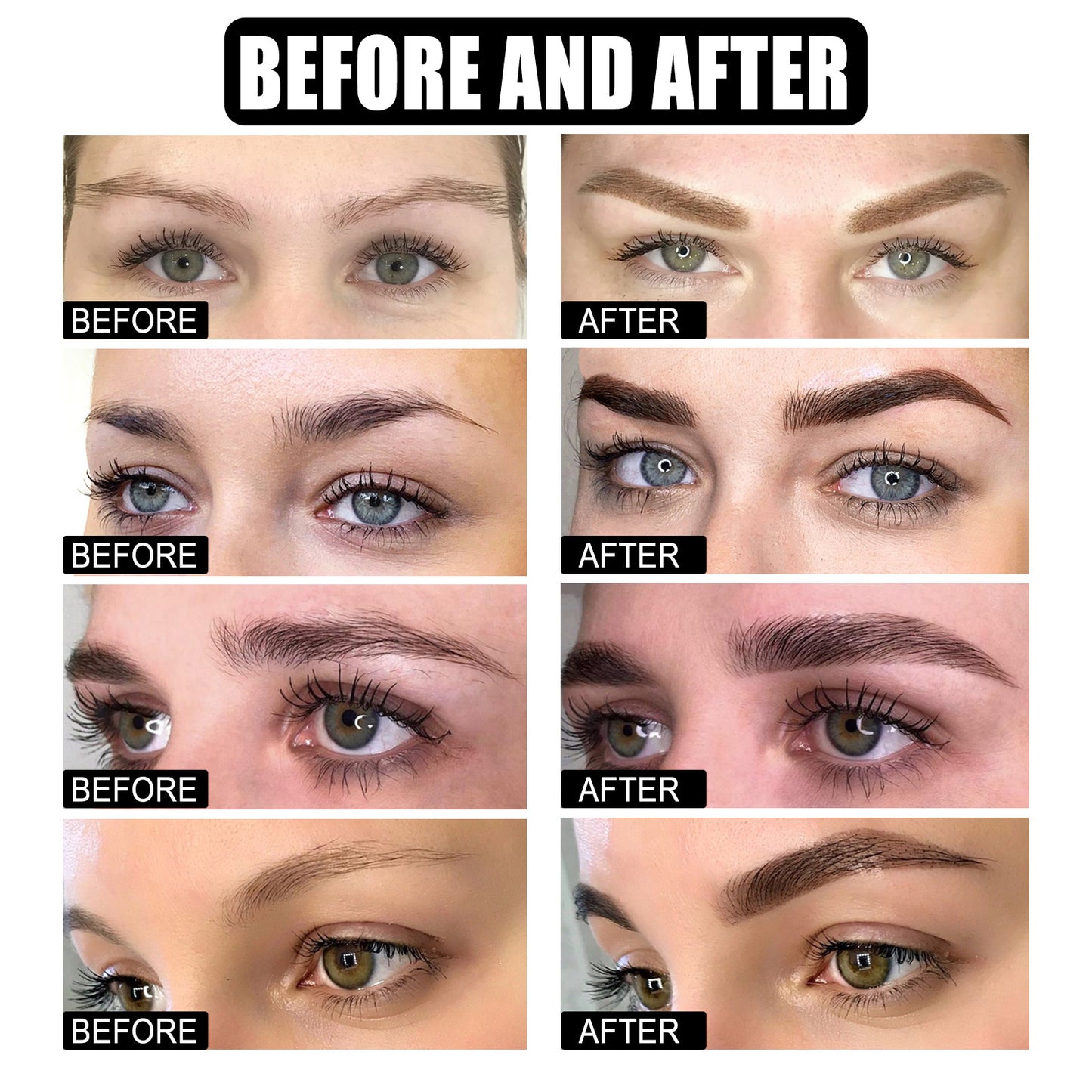 EELHOE Eyebrow Styling Cream, Stereo Shape Eyebrows Colorless Transparent Refreshing Long-Lasting Natural Eyebrow Styling Cream