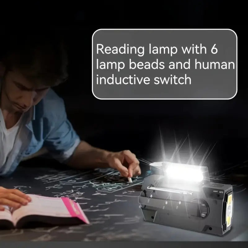 懐中電灯・充電器付き緊急手回し式防災ラジオ