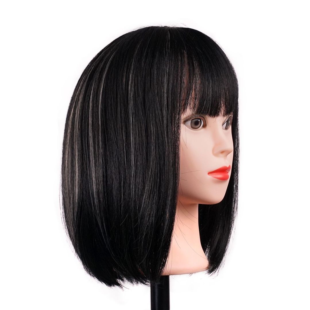 Bald Female Short Hair Hair Loss Confidence - Black Wig