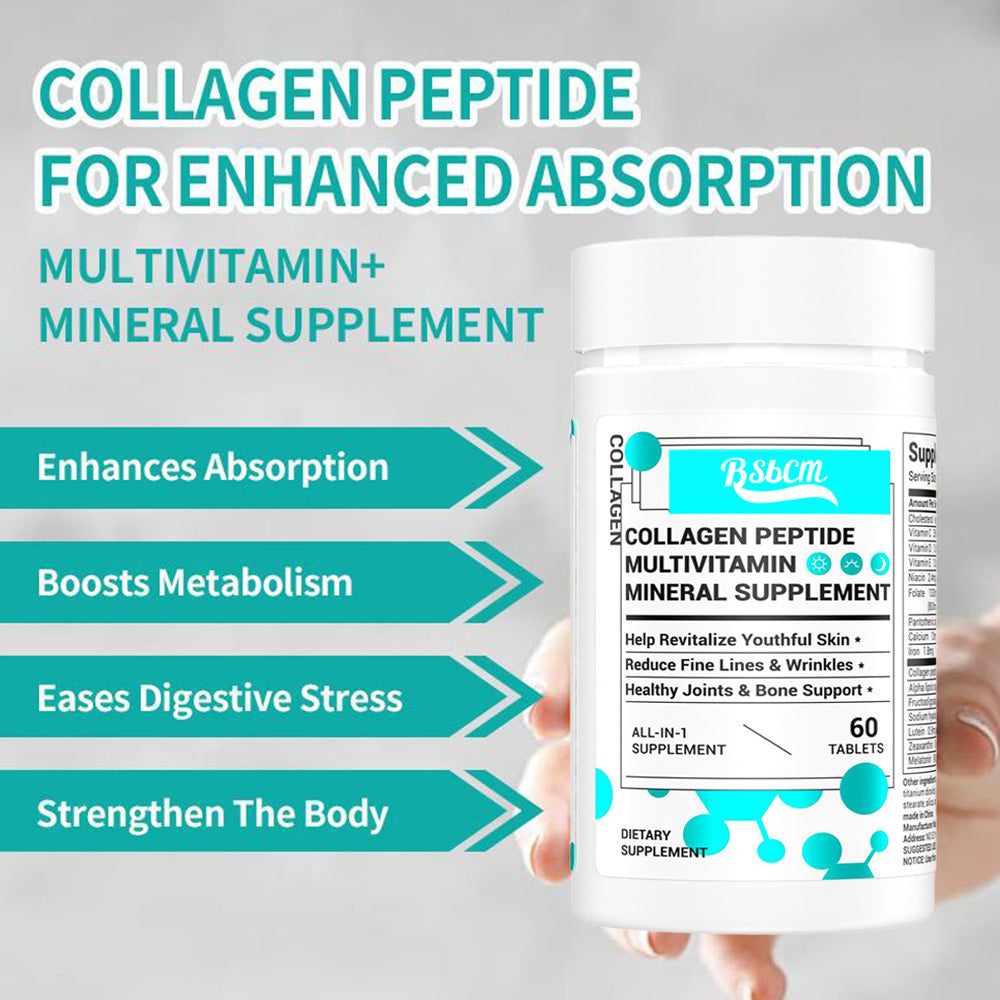 Collagen,Vitamin&Mineral,ContainsVitamin D3,VitaminC, Probiotics,Vitamin E,Vitamin B &Multivitamin Healthcare Edible 60 Count