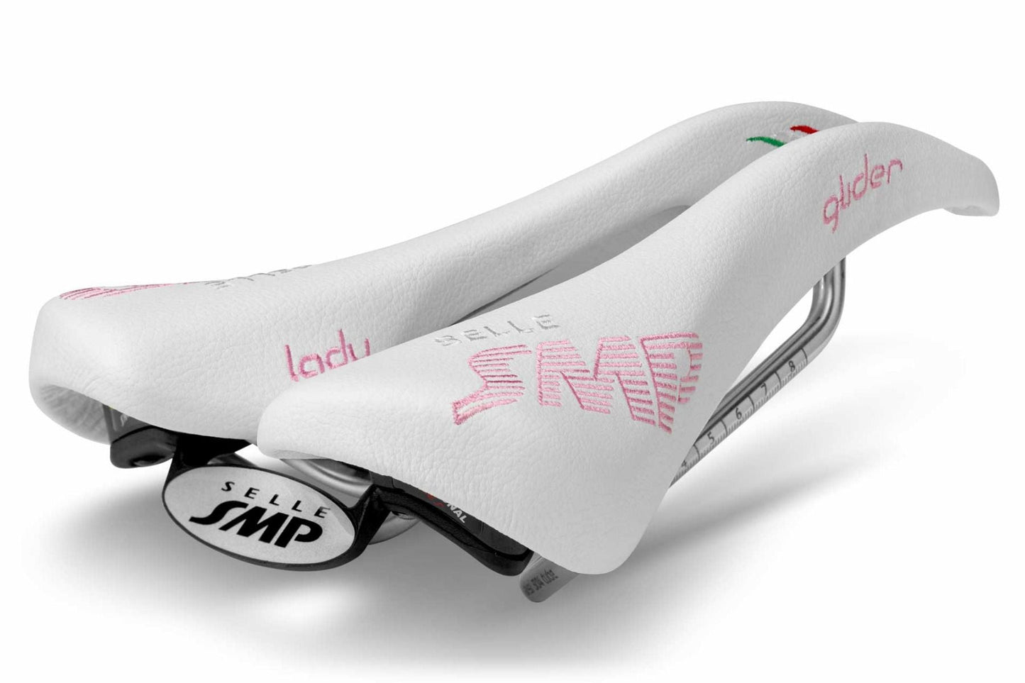 Selle SMP Glider Saddle with Steel Rails (Lady White)