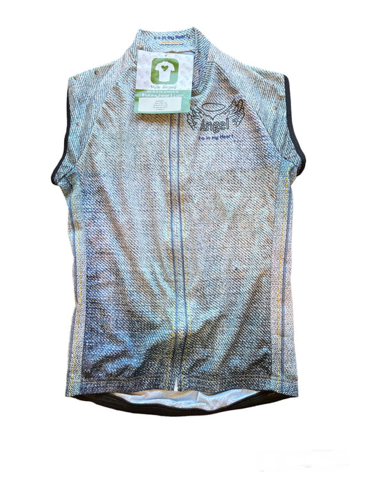 Women's Denim Sleeveless Cycling Jersey (X-Small)