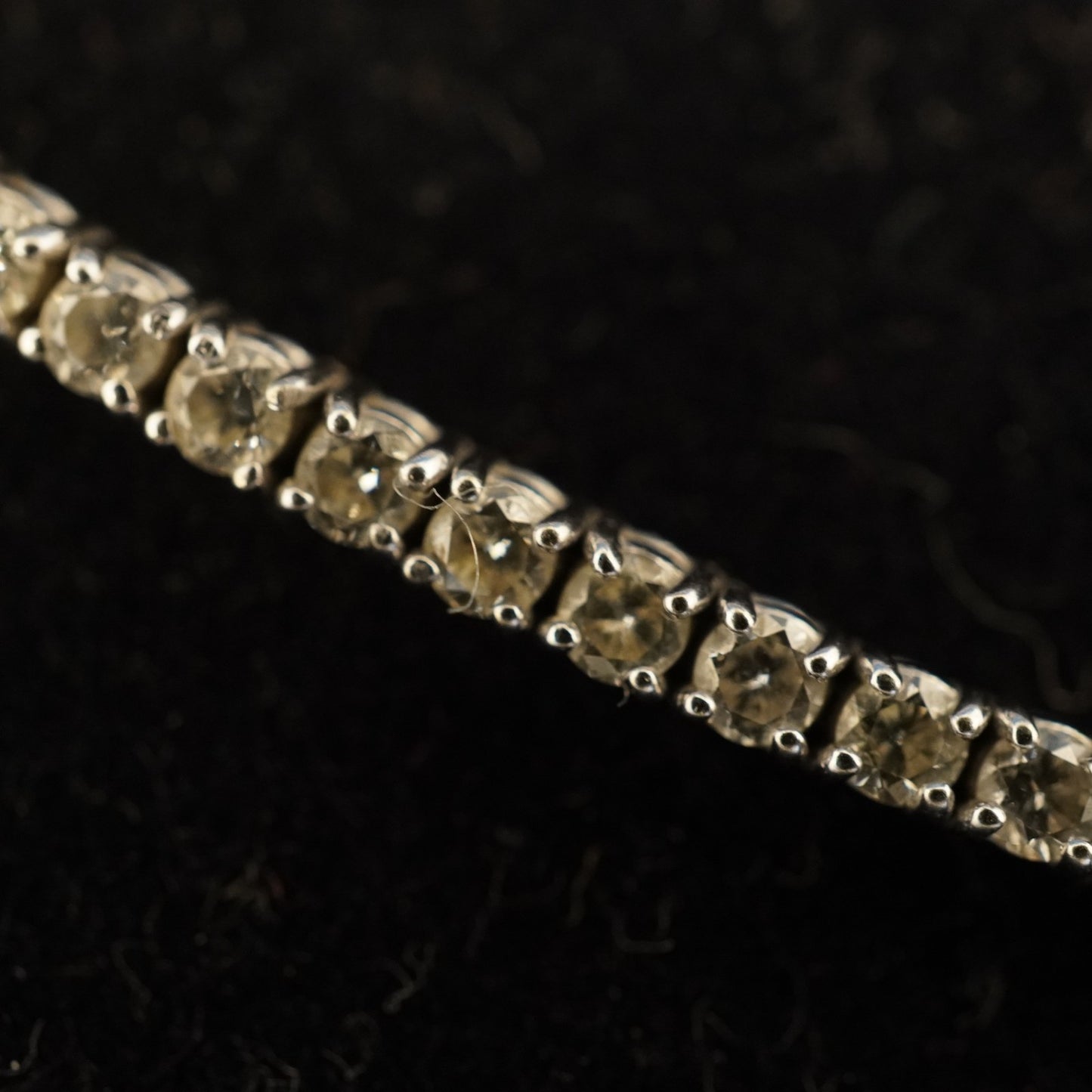 14K White Gold & Diamond Tennis Anklet 9" Approx 5.00 CTW -Free Ship USA