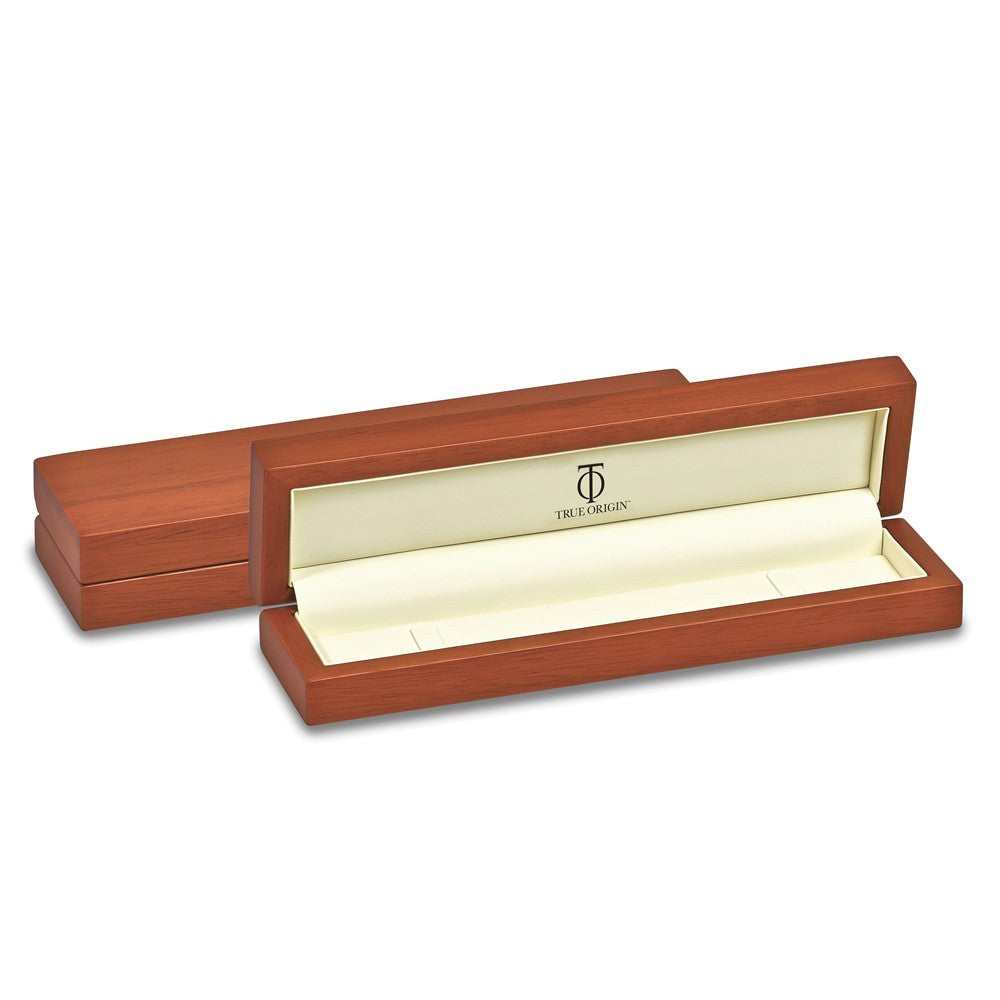 14k Rose Gold 1/2 Ct Round Lab Grown Diamond Station Rolo Chain Anklet 9"