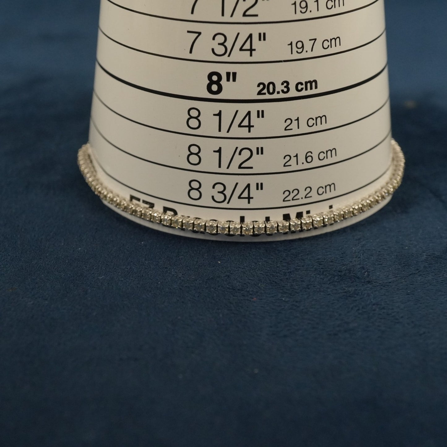 14K White Gold & Diamond Tennis Anklet 9" Approx 5.00 CTW -Free Ship USA