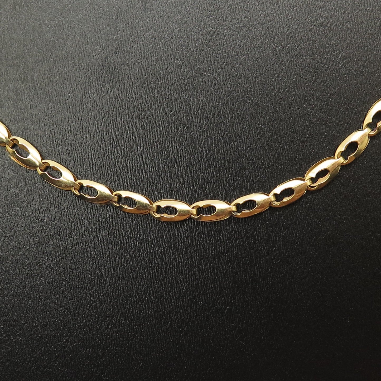 14K Yellow Gold 3.5mm Fancy Link Anklet 10”