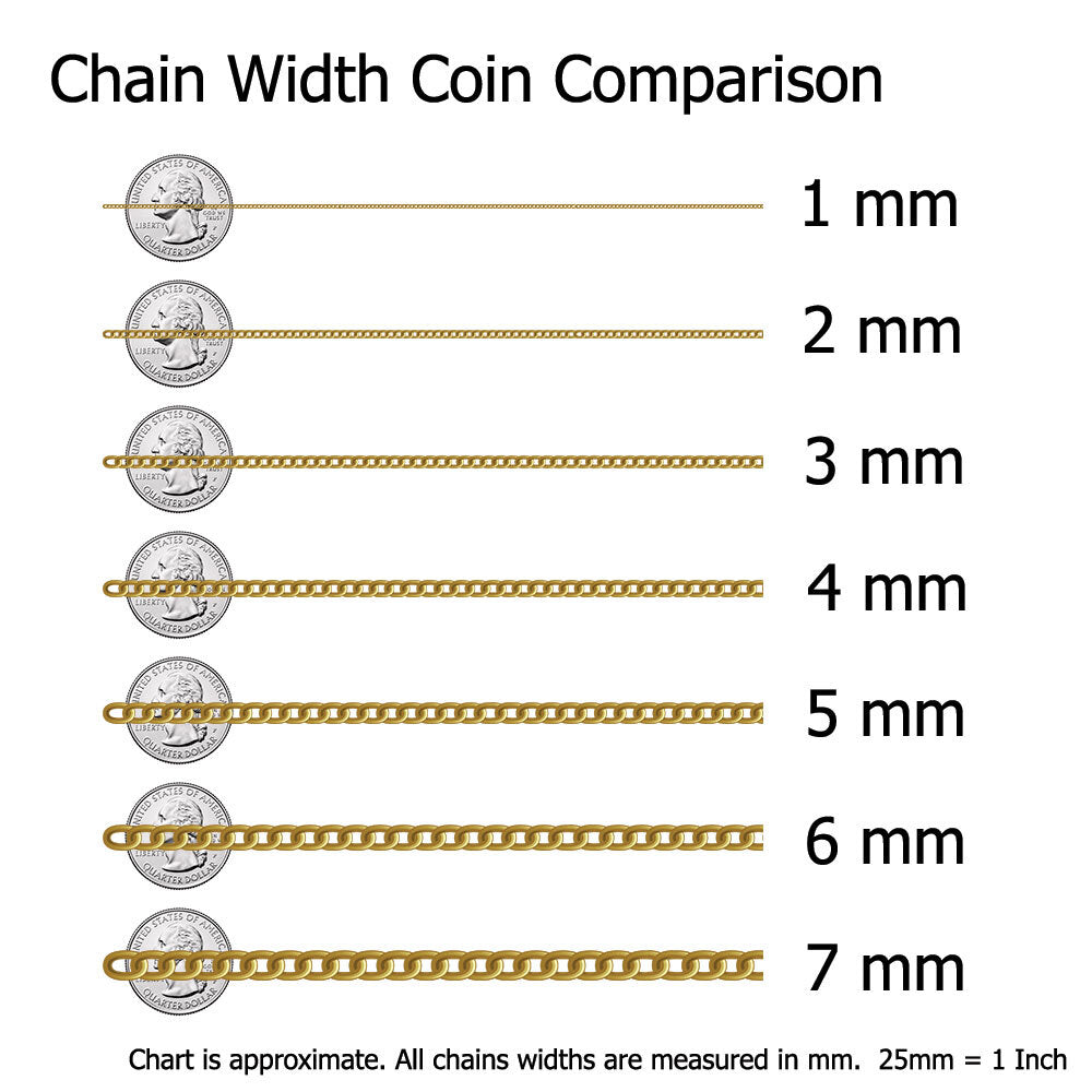 14k White Gold 4.3mm Semi-Solid Curb Chain Ankle Bracelet