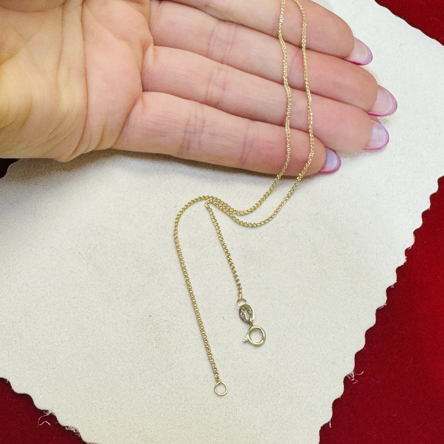 10" 1mm Solid 10K Yellow Gold Woven Wheat Chain Anklet Ankle Bracelet