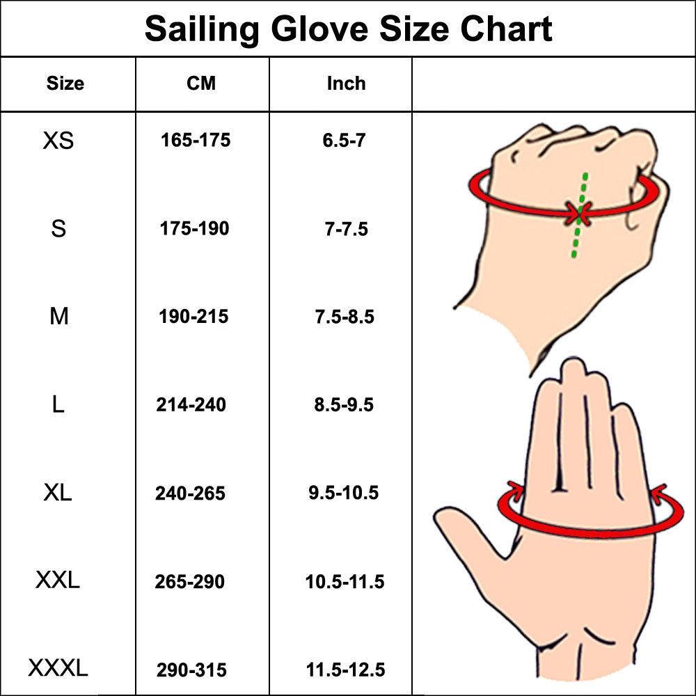 Sailing Gloves 2 Cut Fingers Unisex For Kayaking, Water Sports 8683