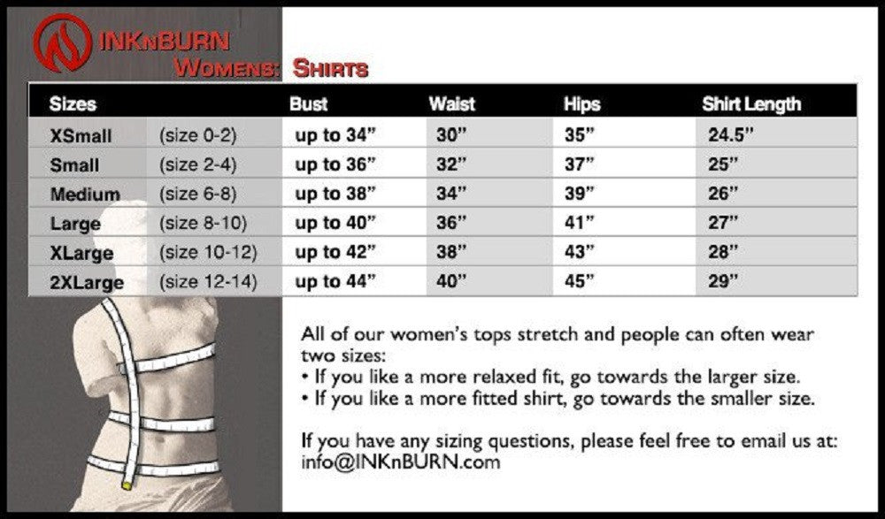 INKnBURN Women's Concentric Circles Tech Shirt (X-Small)